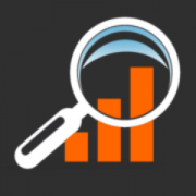 Full Black and White background Logo for Investigator Marketing