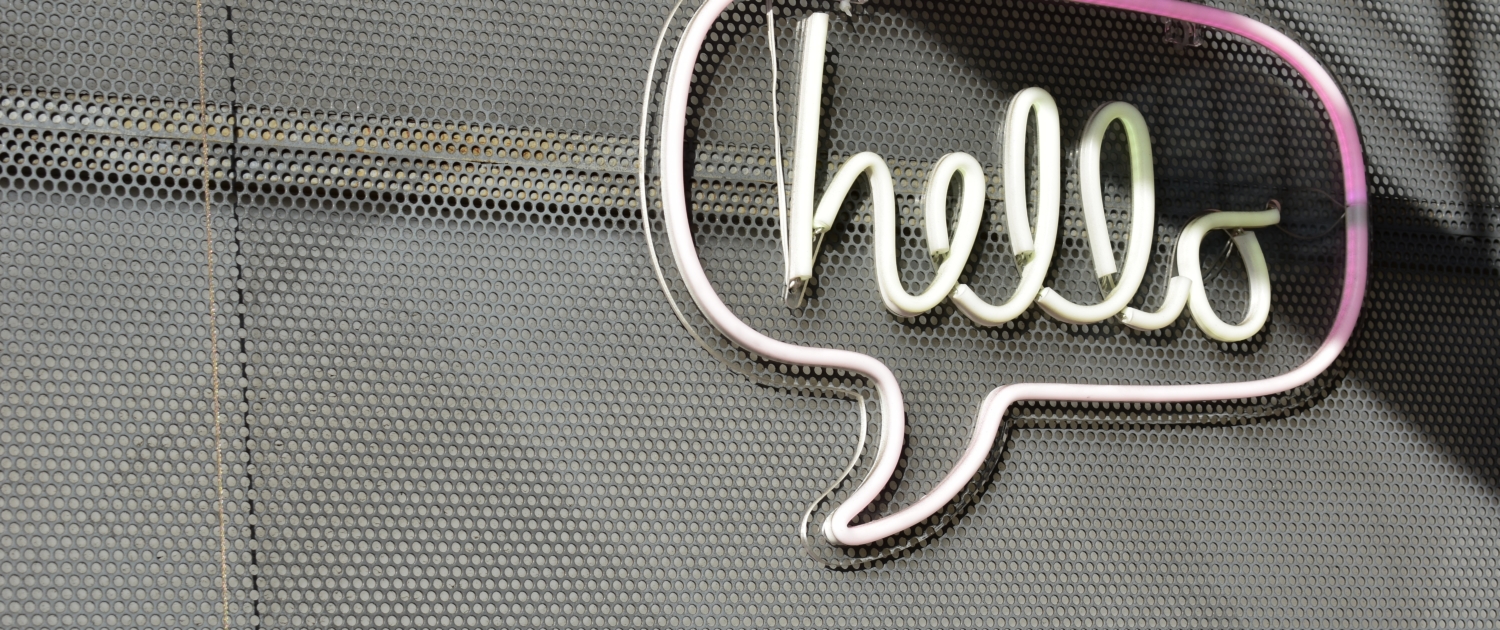 Article Content Writing Services for Private Investigators Hero Page Image with the word Hello in a bubble